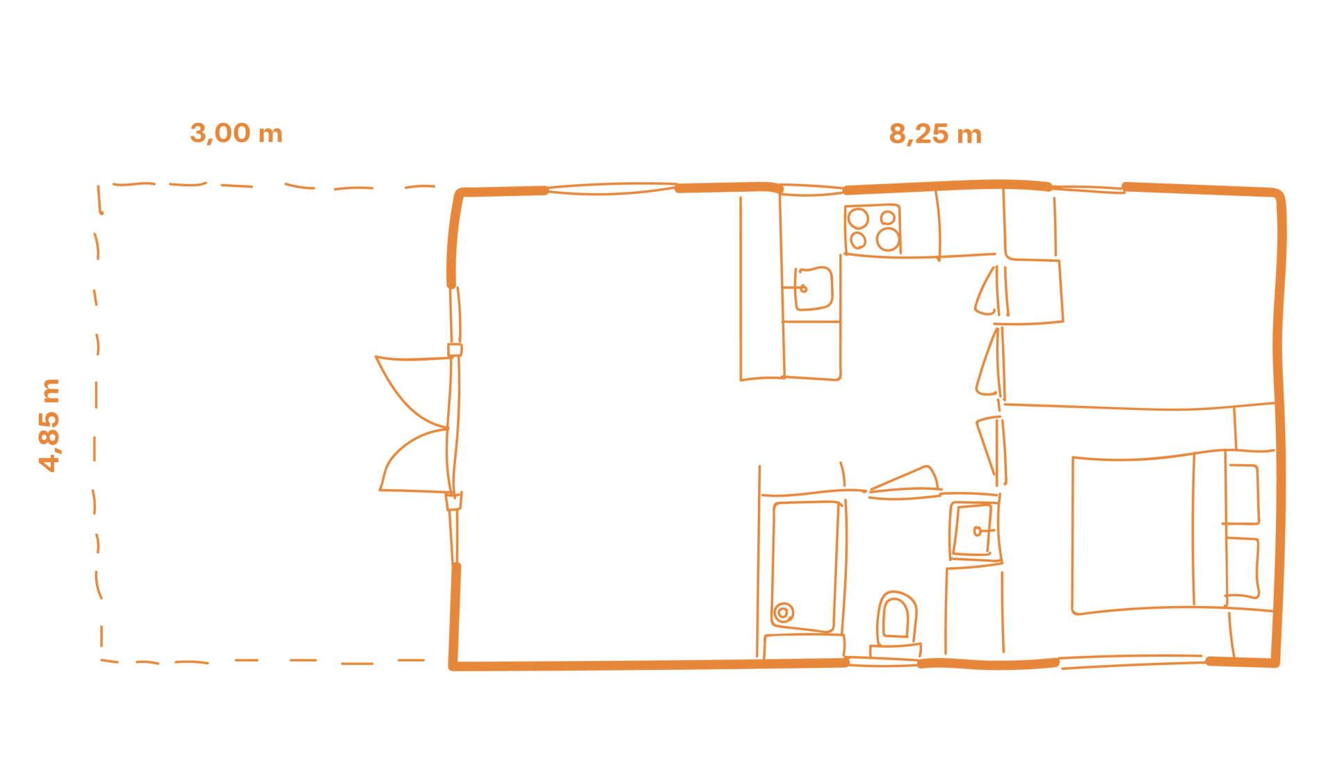 Grundriss Mobilheim LACET Oregon 40m2