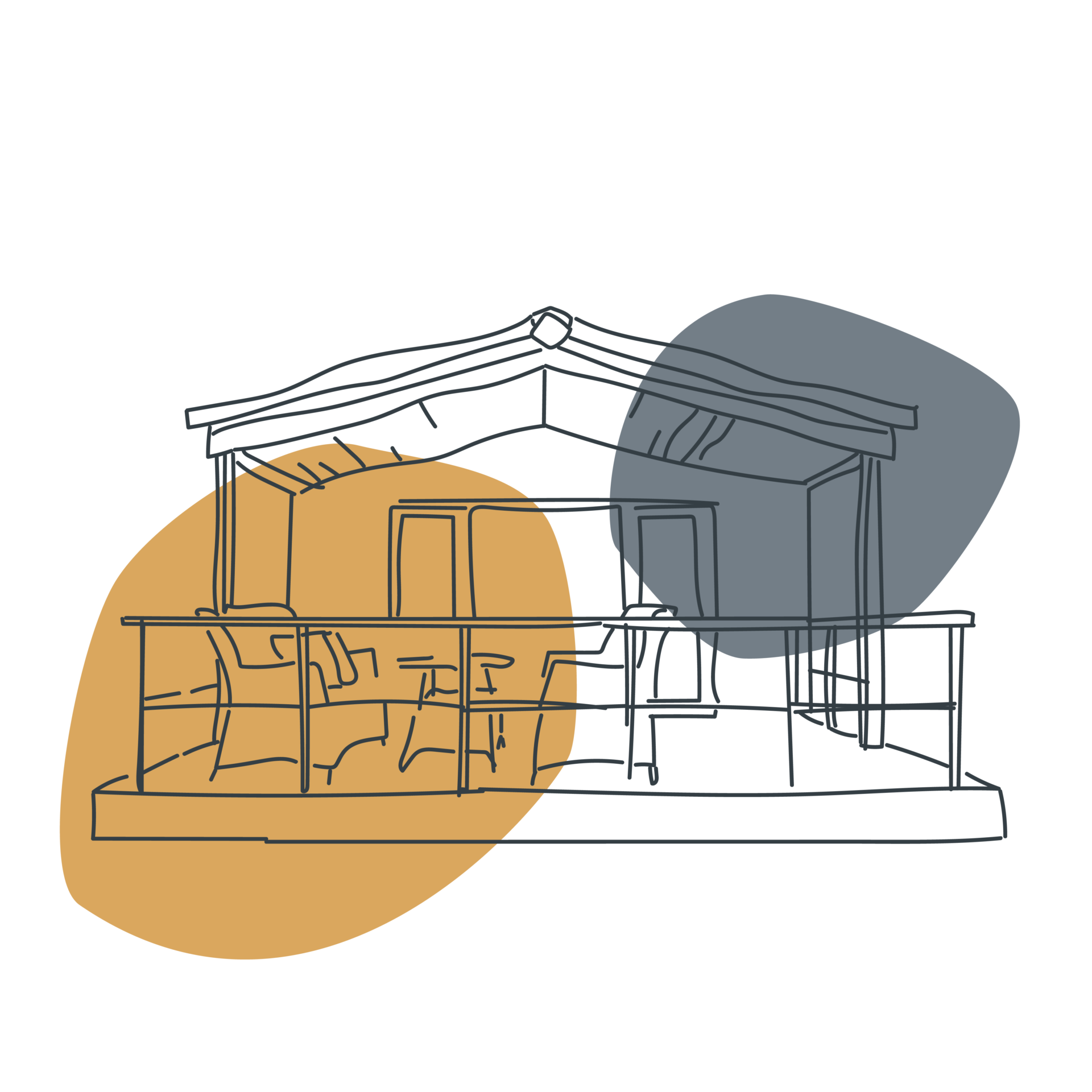 Lacet_Illustrationen-03 LACET Illustration Mobilheim mit Terrasse