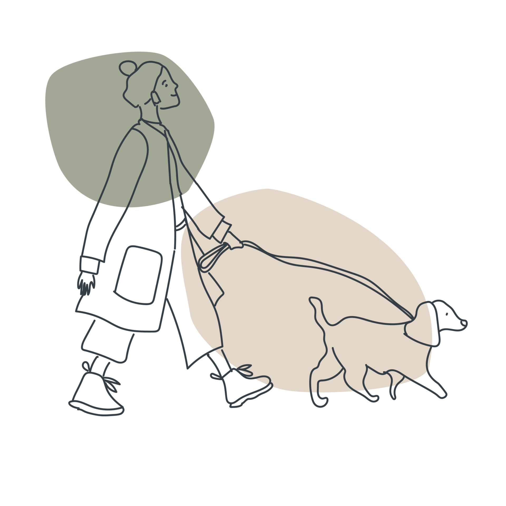 Lacet_Illustrationen-19 LACET Illustration Frau mit Hund