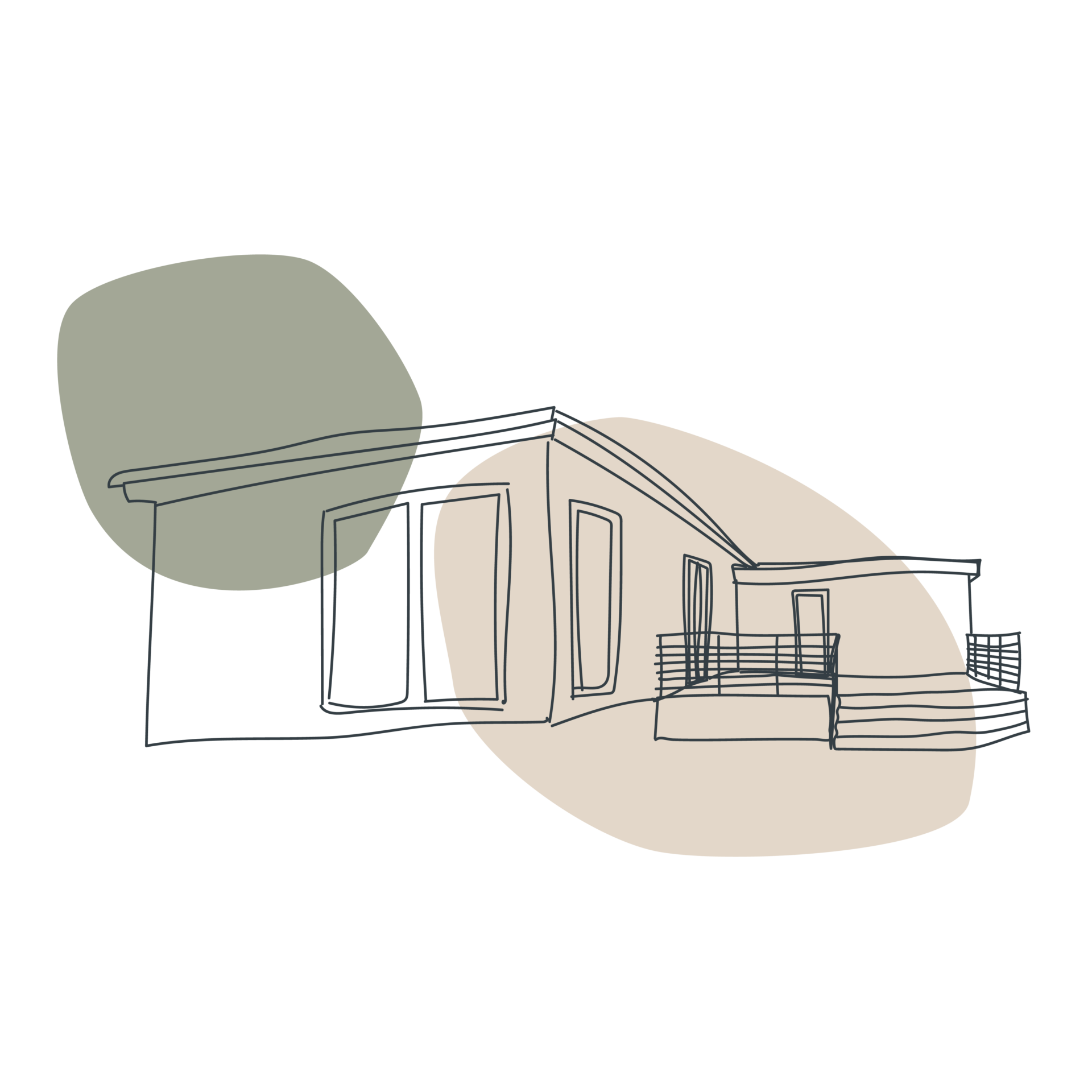 LACET Illustration Mobilheim mit Zusastzprodukt